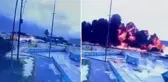 Brezilya'da iniş yapan uçak, kontrolden çıkarak alev aldı