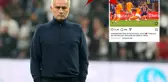 Mourinho'dan Galatasaray'a olay gönderme! Maçtan pozisyon paylaşıp bir de not düştü