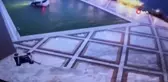 Otel Havuzuna Düşen Aracın Kazası Güvenlik Kamerasında