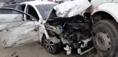 Bolu'da Traktörle Çarpışan Otomobil Tıra Çarparak Durdu: 2 Yaralı