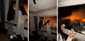 Cayır cayır yanan Kaliforniya'da çekilen görüntü 