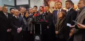 Beşiktaş Belediyesi önünde Rıza Akpolat'ın gözaltına alınmasına ilişkin basın açıklaması yapıldı