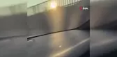 Bisikletin üstünde yatarak trafiği tehlikeye soktu