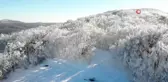 Kırklareli'de Büyüleyici Kar Manzaraları Dronla Görüntülendi