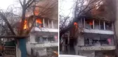İstanbul'da 2 katlı bina alev alev yandı