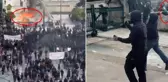Komşu yangın yeri! Protesto sırasında polislere molotof attılar