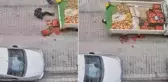 Babasının kullandığı kamyonetin altında kaldı: O anlar kamerada