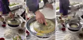 Bu nasıl yemek servisi? Görüntüyü izleyenler tepki yağdırıyor