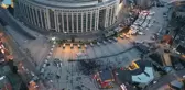 İstanbul Adalet Sarayı önünde alınan güvenlik önlemleri havadan görüntülendi