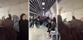 Marmaray'da İmamoğlu tartışması: Destekçiler ile karşıt grup arasında gerginlik çıktı