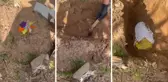 Annesinin mezarında rüzgar gülü gördü, toprağı kazınca dehşete düştü