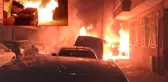 Park halindeki 5 araç bir anda alev topuna döndü