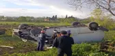 Samsun'da kontrolden çıkan minibüs ters döndü! 1 kişi hayatını kaybetti