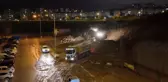 Ankara'da sağanak yağış nedeniyle istinat duvarı çöktü