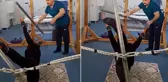 Tedavi değil resmen işkence! Hastayı çamaşır gibi gerdi