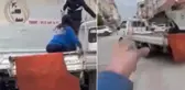 Hırsızlar baltayı taşa vurdu! Genç kız hiç düşünmeden kamyonetin kasasına atladı