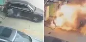Lüks marka elektrikli otomobil, şarj esnasında alev alev yandı