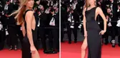 Bella Hadid, Cannes Film Festivali'nde yırtmaçlı elbisesi ile göz kamaştırdı