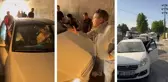 Birbirine yol vermeyen inatçı sürücüler trafiği kilitledi