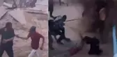 Hastane avlusu sığınak delici bombayla vuruldu! İsrail'in vahşeti kamerada