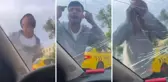 Sinir krizi geçiren taksici kendine vurup aracın camını kırdı