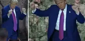 Trump Katar'daki ABD askerlerine moral vermek için dans etti