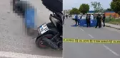 Araçla önünü kestiği eşinin kafasına sıktı