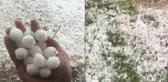 Ceviz büyüklüğünde dolu yağdı, meyve ağaçlarında yaprak kalmadı