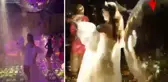 Kına gecesinde dev disko topu gelinin üzerine böyle düştü