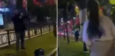 Türk bayrağını yakmaya çalışan kişi zihinsel engelli çıktı
