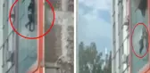 İş merkezinde yangın çıktı, işçiler camdan atlayarak kurtulmaya çalıştı