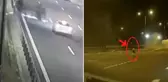 Küçük çocuk, takla atan araçtan yola fırladı: 5 yaralı