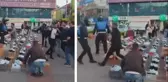 Seyyar satıcı zabıtaya bıçak çekti, polis müdahale etti