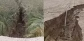 Türkiye'nin tahıl ambarında korkutan görüntü! Tarla baştan başa yarıldı