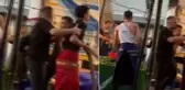 Pazarcılarla müşteri birine girdi! Kasa ve sopalar havada uçuştu