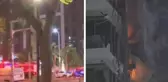 Tel Aviv'de İran'ın vurduğu binada yangın çıktı