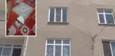 Bina sahibi kiracıların ayakkabıları ve kargolarını çaldı, camlarına taş fırlattı