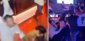 Otelin terasında silahlı 