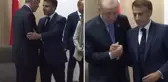 Erdoğan, vücut diliyle üstünlük kurmaya çalışan Macron'u tek hamlede boşa düşürdü
