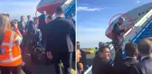 Cumhurbaşkanı Erdoğan'ı tam uçağa binerken yakalayıp bakın ne istedi