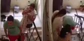 Kaynanasını darp edip merdivenlerden attı, annesi videoya çekti