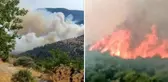 Bursa-Balıkesir sınırında orman yangını! Bir mahalle tahliye edildi