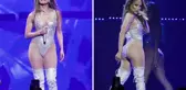 Jennifer Lopez, cesur sahne kıyafetiyle Madrid'i salladı