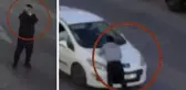 Fenerbahçe stadı önünde el hareketi yaptı! Uyaran güvenlik görevlisini arabayla metrelerce sürükledi