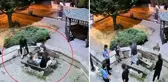 Zabıta parkta çekirdek kabuklarını yere atan gençleri affetmedi, ellerine süpürgeyi verdi