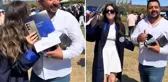 Kızına mezuniyet hediyesi verdi, çevredekiler olayı çok başka anladı
