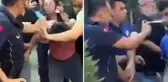 Zabıtalar, seyyar satıcıyı tekme tokat dövdü