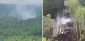 Rusya'da düşen uçağın enkazından ilk görüntüler