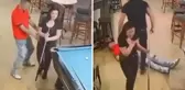 Eşini taciz eden sarhoş adamı tek yumrukla bayılttı