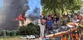 Ümraniye'de 4 katlı binada yangın